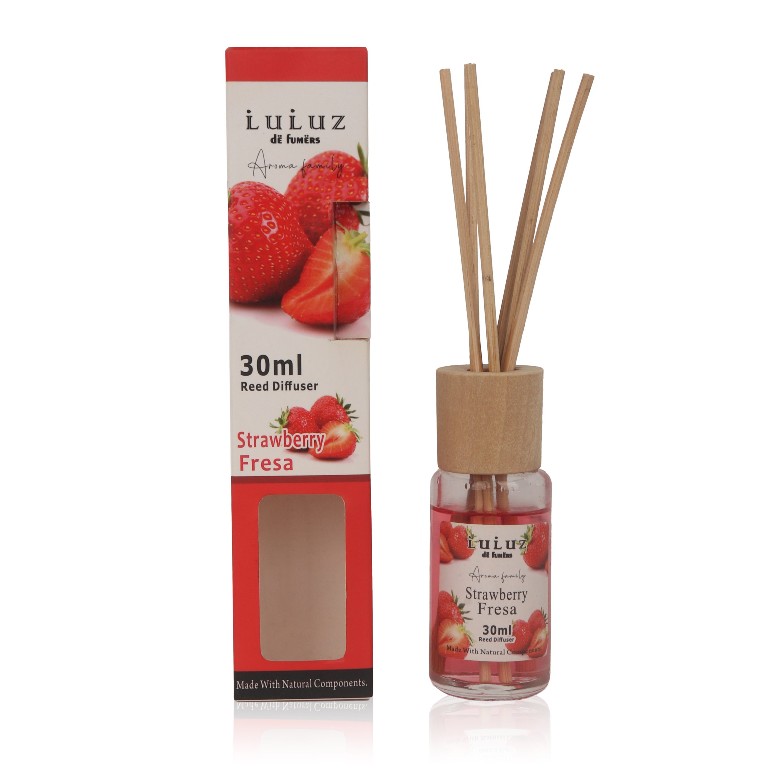 Strawberry Reed Diffuser 30ml | Wild Berry Luxury Home Fragrance – Qyaq
