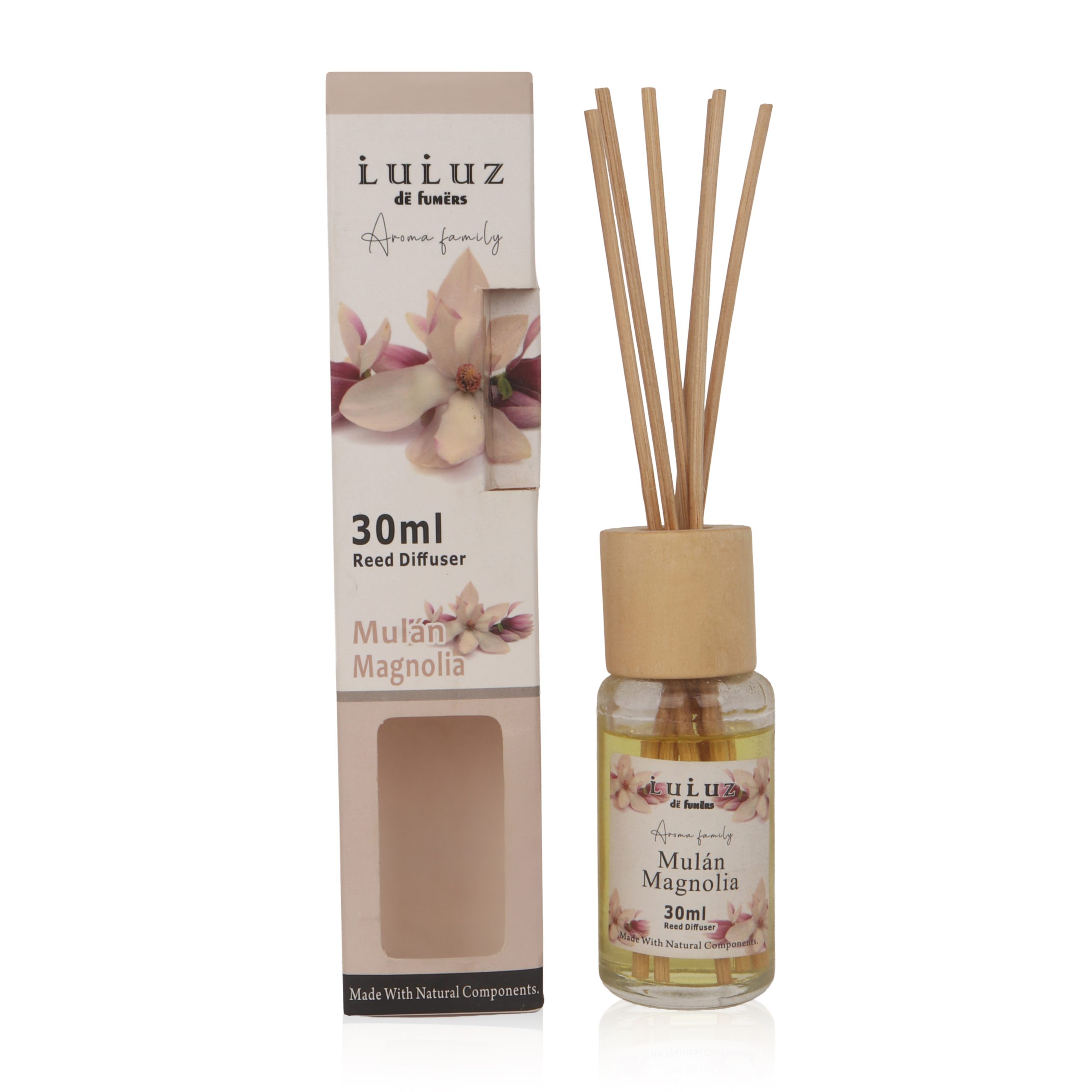 Magnolia Reed Diffuser 30ml | Creamy White Floral Home Fragrance – Qyaq