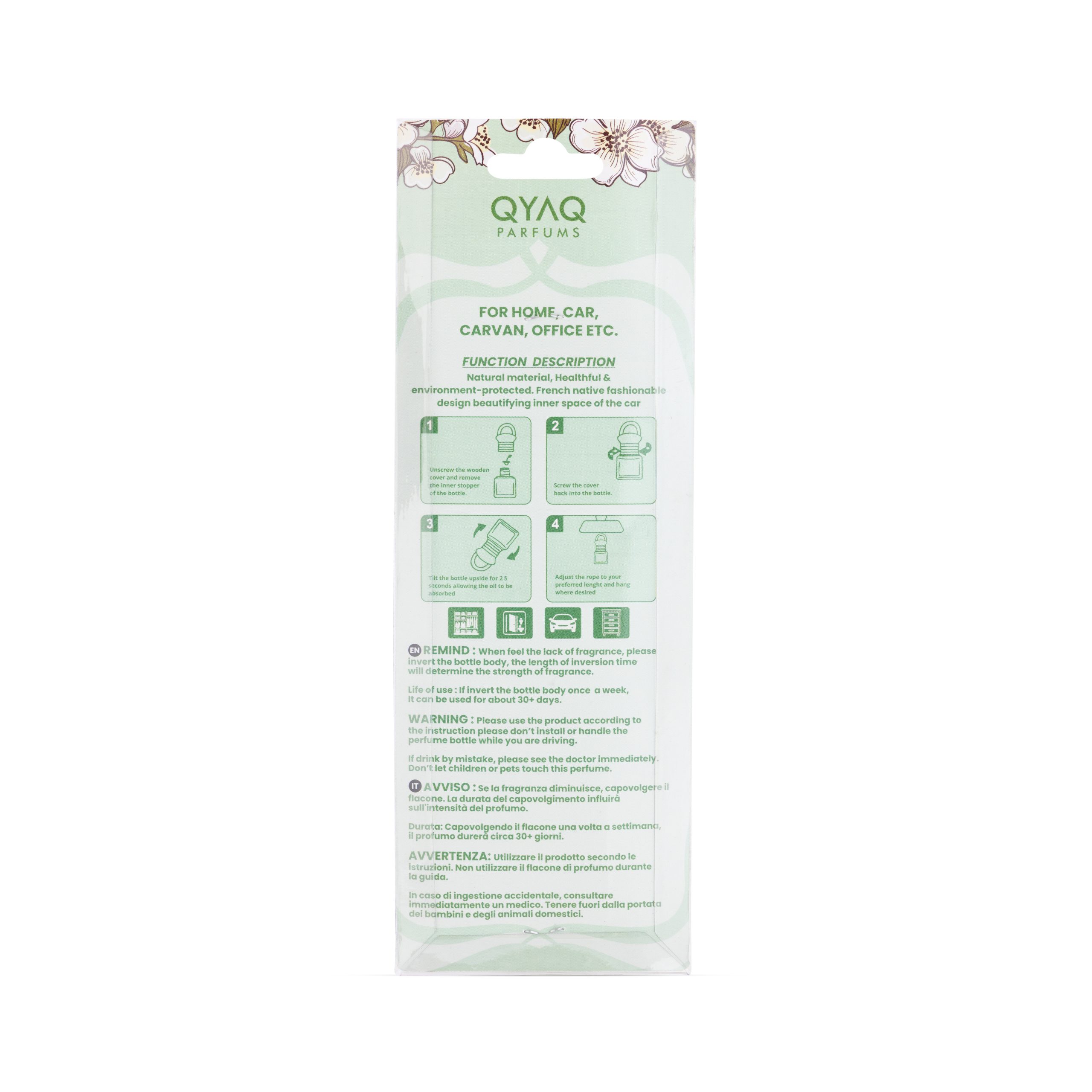 Jasmine Luxury Car Hanging Pod | Floral Automotive Scent – Qyaq - Image 4