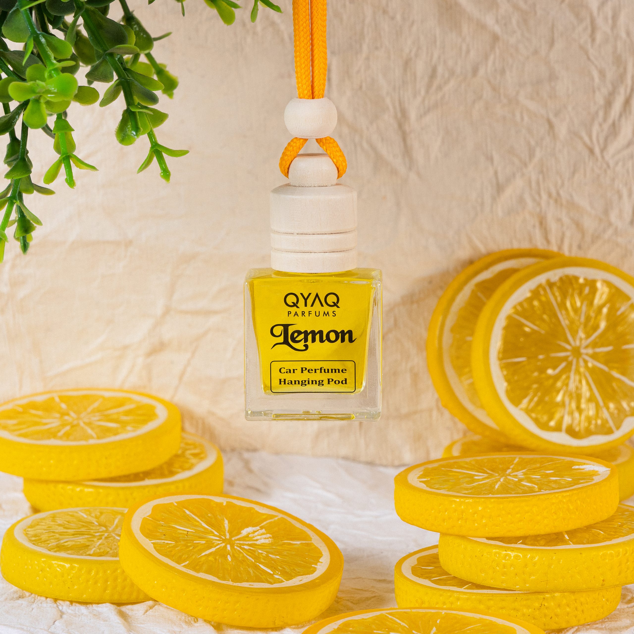 Lemon Luxury Car Hanging Pod | Premium Automotive Fragrance – Qyaq